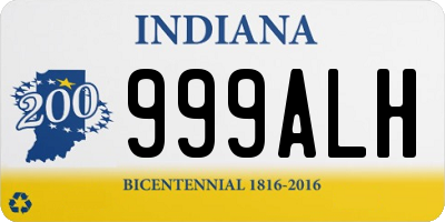 IN license plate 999ALH