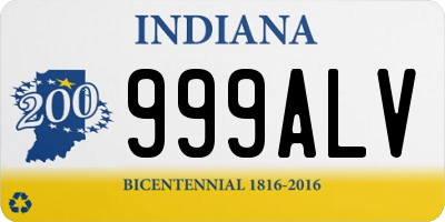 IN license plate 999ALV