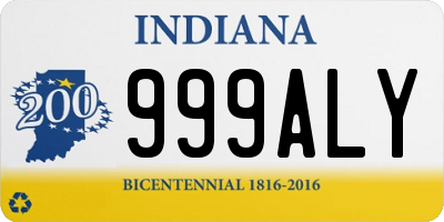 IN license plate 999ALY