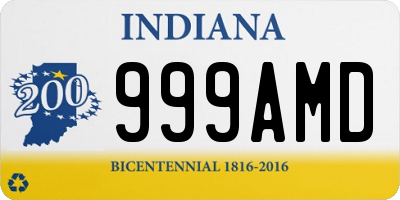 IN license plate 999AMD