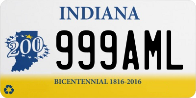 IN license plate 999AML