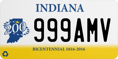 IN license plate 999AMV