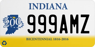 IN license plate 999AMZ