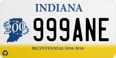 IN license plate 999ANE