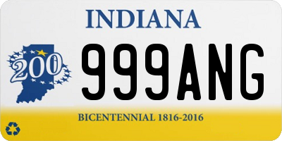 IN license plate 999ANG