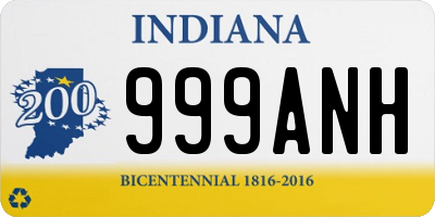 IN license plate 999ANH
