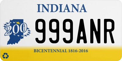 IN license plate 999ANR