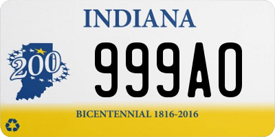 IN license plate 999AO