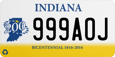 IN license plate 999AOJ