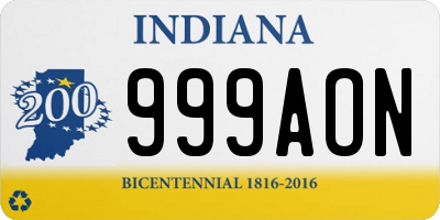 IN license plate 999AON
