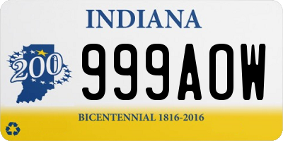 IN license plate 999AOW