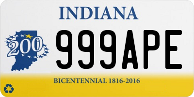 IN license plate 999APE