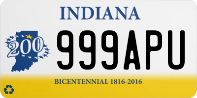 IN license plate 999APU