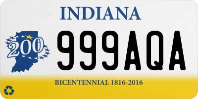 IN license plate 999AQA
