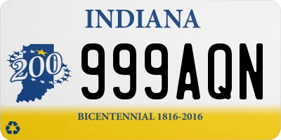 IN license plate 999AQN