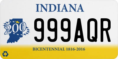 IN license plate 999AQR