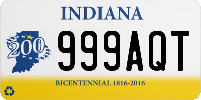 IN license plate 999AQT