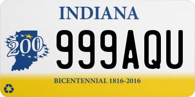 IN license plate 999AQU