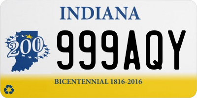IN license plate 999AQY