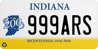 IN license plate 999ARS