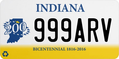 IN license plate 999ARV
