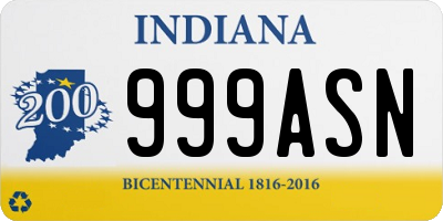 IN license plate 999ASN