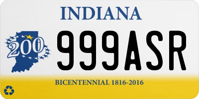 IN license plate 999ASR