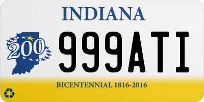 IN license plate 999ATI