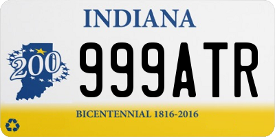 IN license plate 999ATR