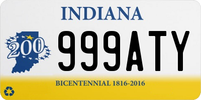 IN license plate 999ATY