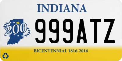IN license plate 999ATZ