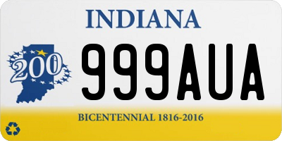 IN license plate 999AUA