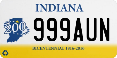 IN license plate 999AUN