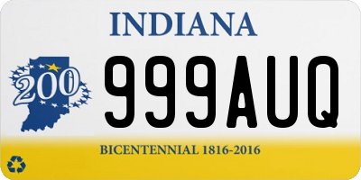 IN license plate 999AUQ