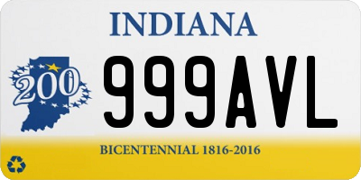 IN license plate 999AVL