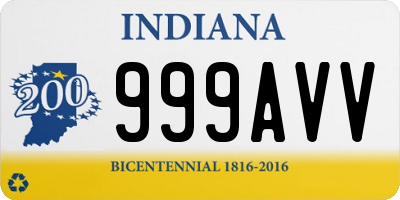 IN license plate 999AVV