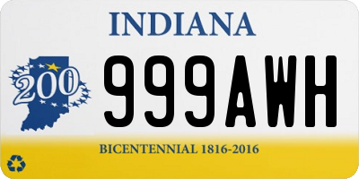 IN license plate 999AWH