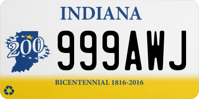 IN license plate 999AWJ