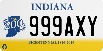 IN license plate 999AXY