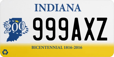 IN license plate 999AXZ