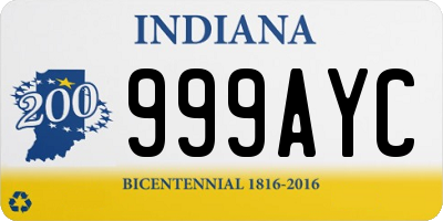 IN license plate 999AYC