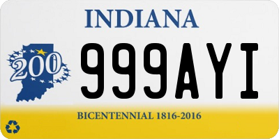 IN license plate 999AYI