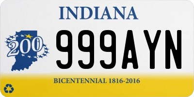 IN license plate 999AYN