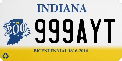 IN license plate 999AYT
