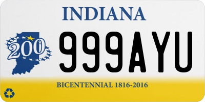 IN license plate 999AYU