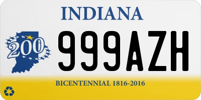 IN license plate 999AZH