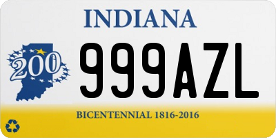 IN license plate 999AZL
