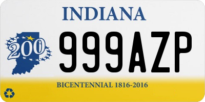 IN license plate 999AZP