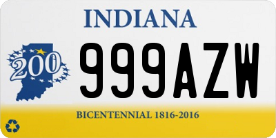 IN license plate 999AZW