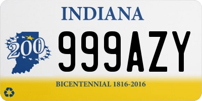 IN license plate 999AZY